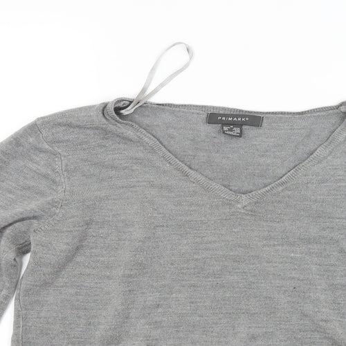 Primark Womens Grey  Knit Pullover Jumper Size M