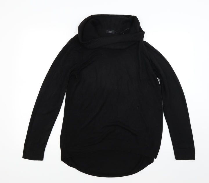 F&F Womens Black  Knit Pullover Jumper Size 12