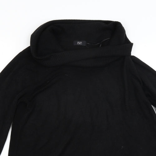 F&F Womens Black  Knit Pullover Jumper Size 12