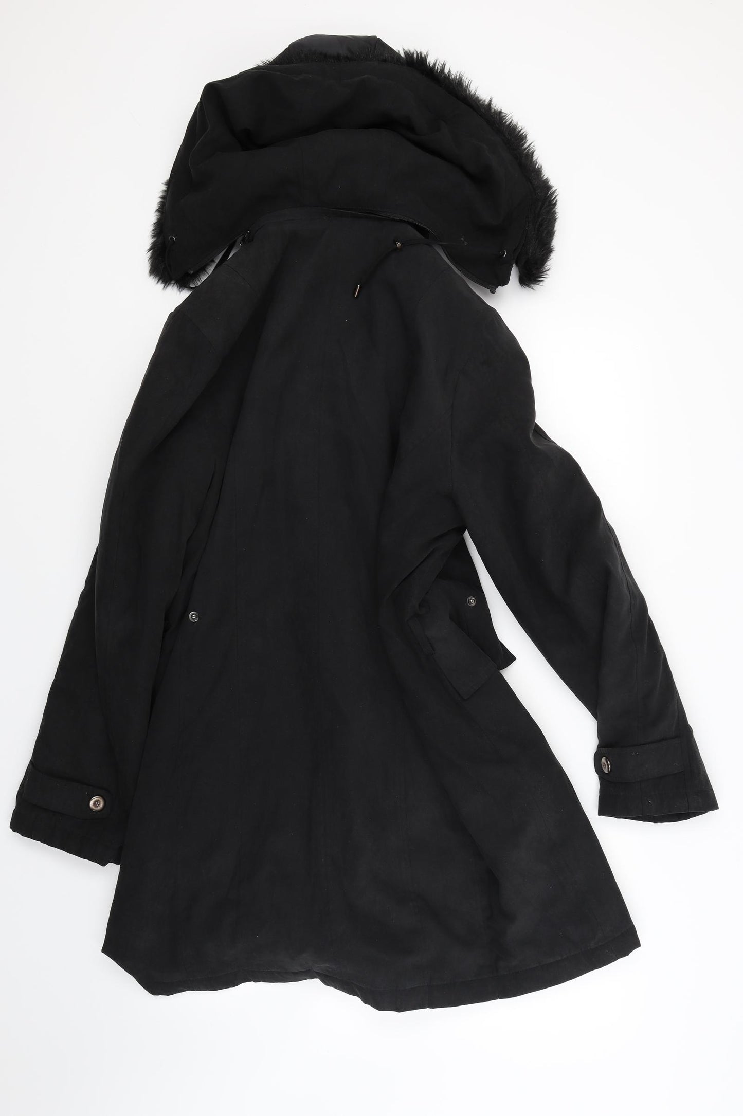 Anna Rose Womens Black   Overcoat Coat Size M