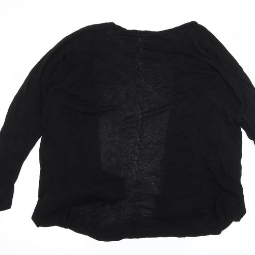 Capsule Womens Black  Knit Cardigan Jumper Size 24
