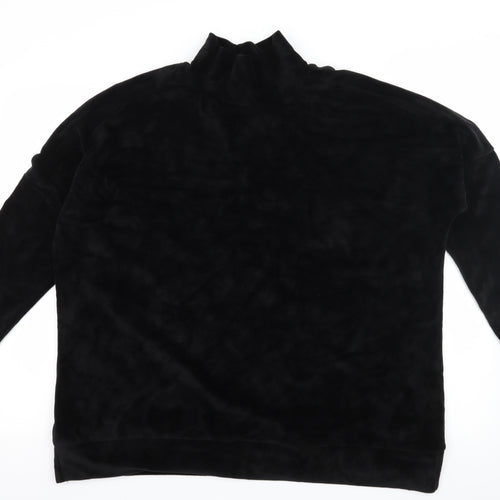 PEP & CO Womens Black  Velvet Pullover Sweatshirt Size 16  - Cut out shoulder