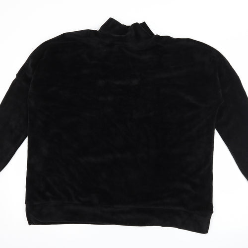 PEP & CO Womens Black  Velvet Pullover Sweatshirt Size 16  - Cut out shoulder