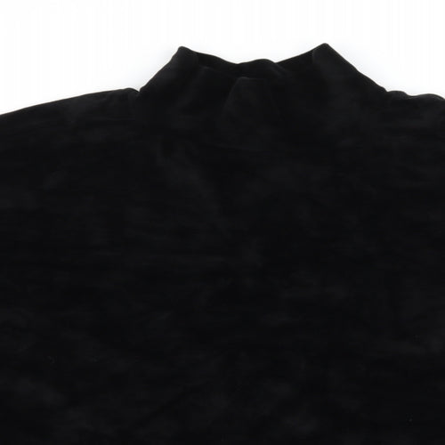 PEP & CO Womens Black  Velvet Pullover Sweatshirt Size 16  - Cut out shoulder