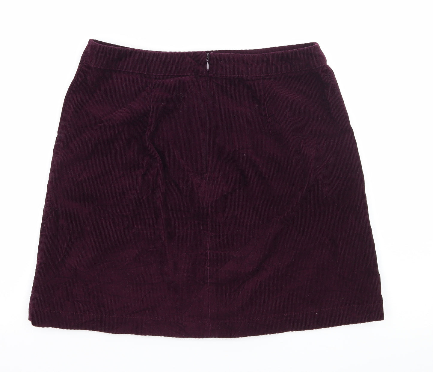 Oasis Womens Purple  Corduroy A-Line Skirt Size 10