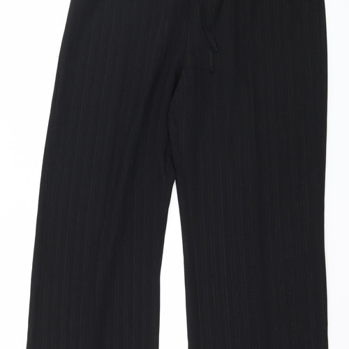 EWM Womens Black Striped  Trousers  Size 12 L29 in