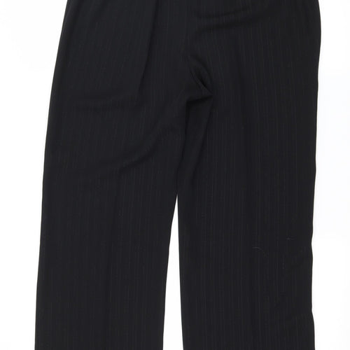 EWM Womens Black Striped  Trousers  Size 12 L29 in