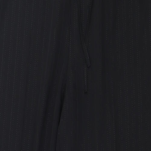 EWM Womens Black Striped  Trousers  Size 12 L29 in