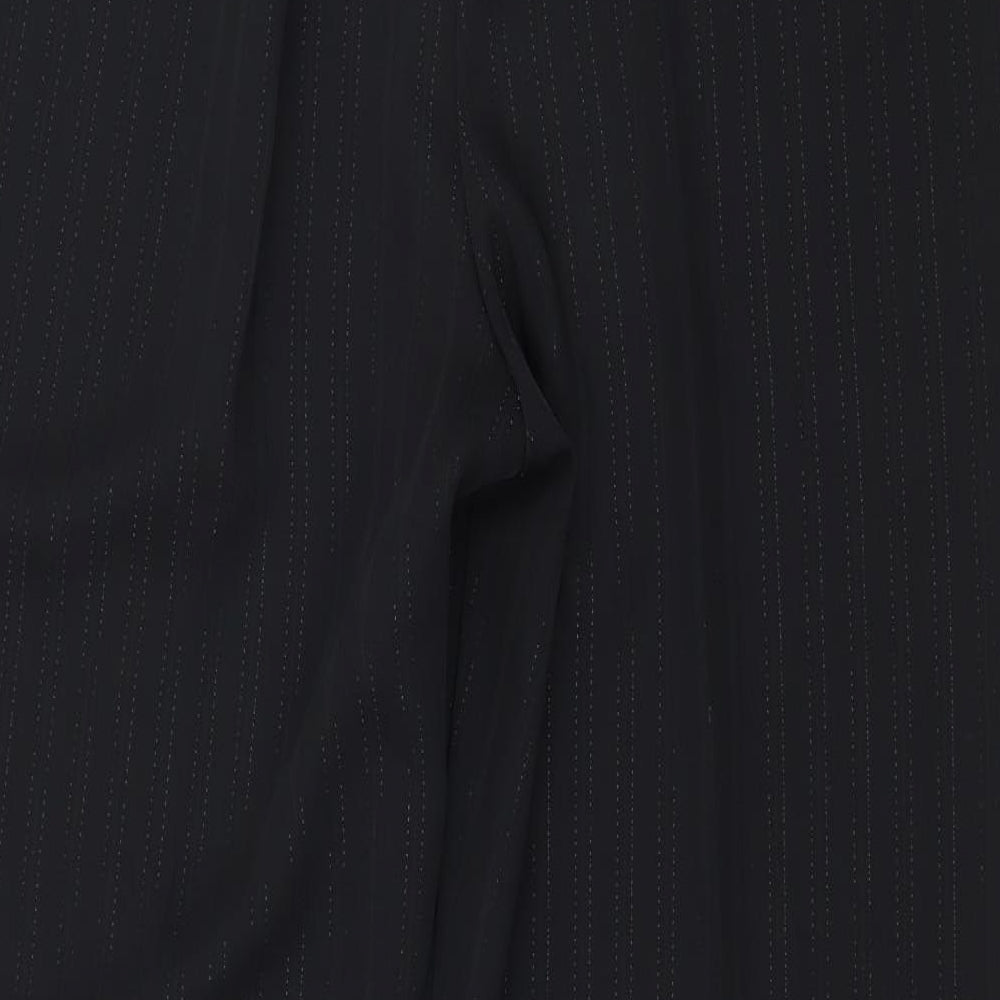 EWM Womens Black Striped  Trousers  Size 12 L29 in
