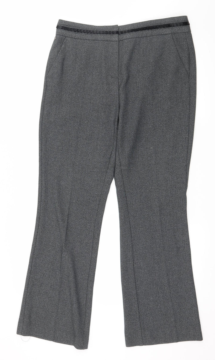 Per Una Womens Grey Trousers Size 12 L29 in