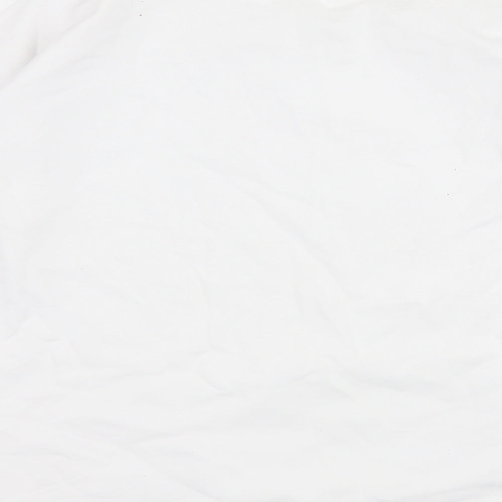 PEP & CO Womens White  Jersey Pullover Sweatshirt Size 14  - Distressed