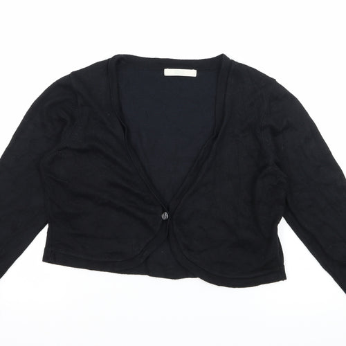 Marks and Spencer Womens Black  Knit Shrug Jumper Size 12