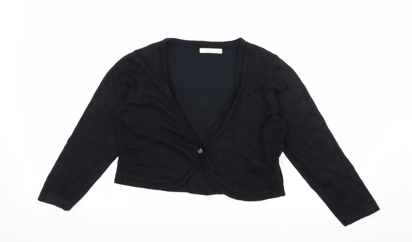Marks and Spencer Womens Black  Knit Shrug Jumper Size 12