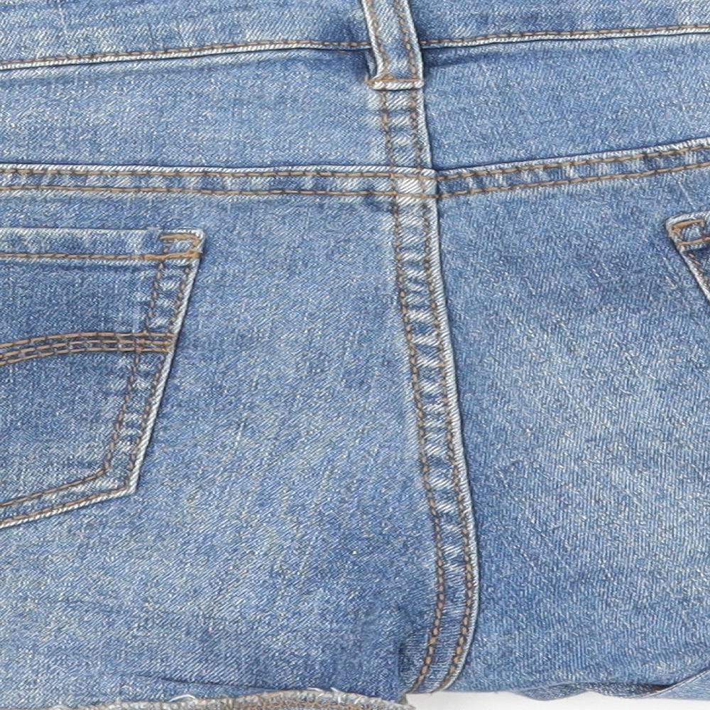 Denim & Co. Womens Blue  Denim Hot Pants Shorts Size 10