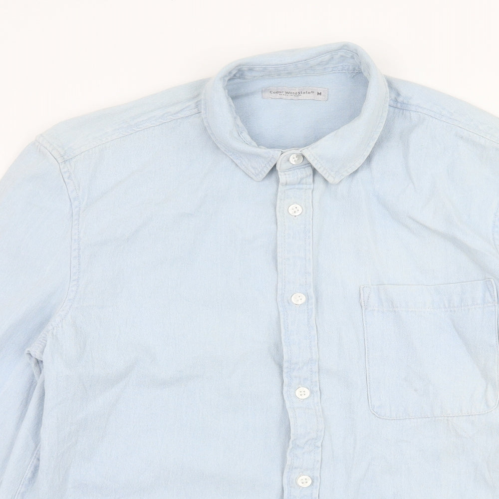 Cedar Wood State Mens Blue    Button-Up Size M