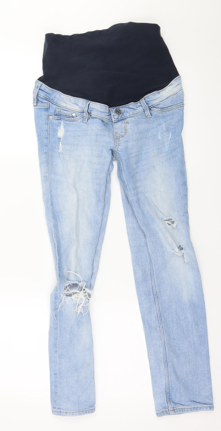 H&M Womens Blue Denim Skinny Jeans Size 6 L26 in