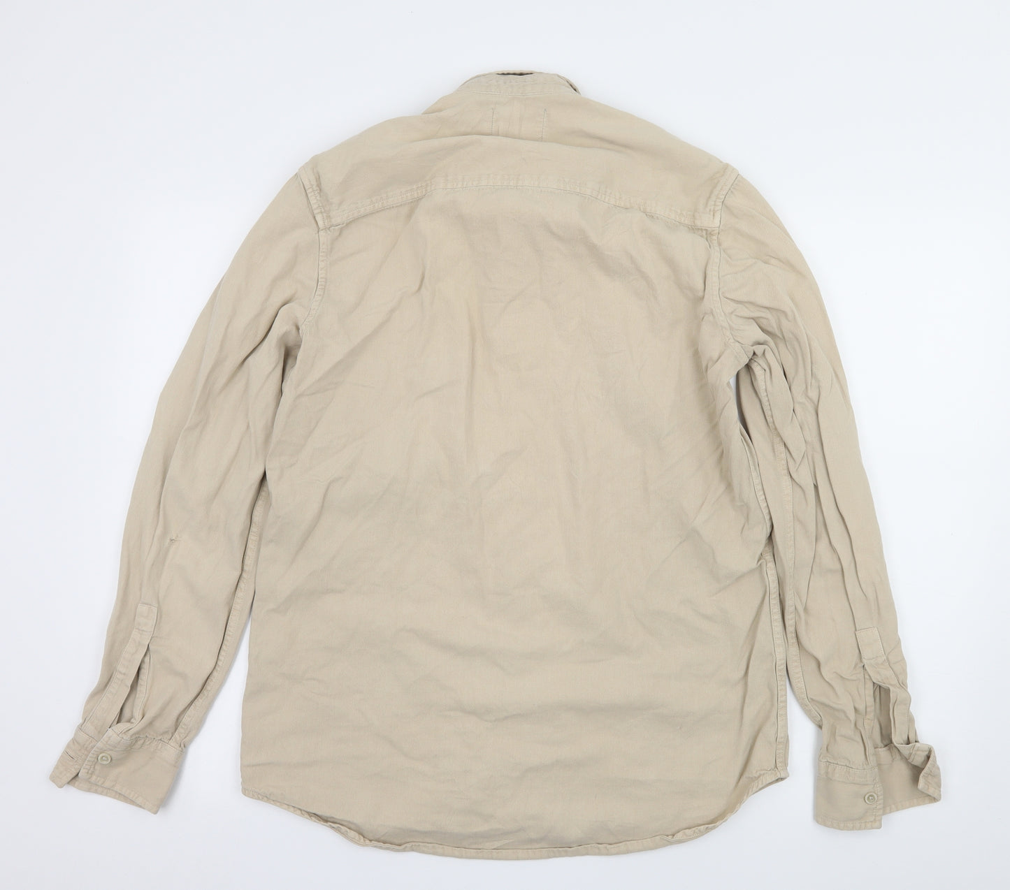 Topman Mens Beige    Button-Up Size M