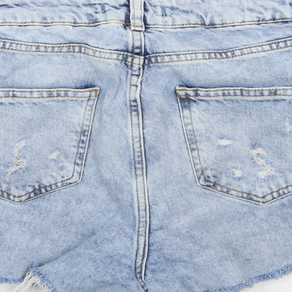 Denim & Co. Womens Blue  Denim Hot Pants Shorts Size 6