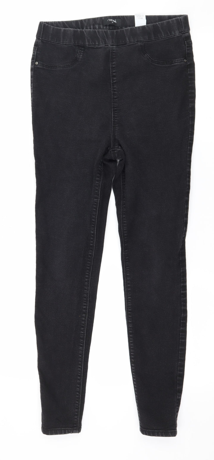 Matalan Womens Black Denim Jegging Jeans Size 10 L26 in