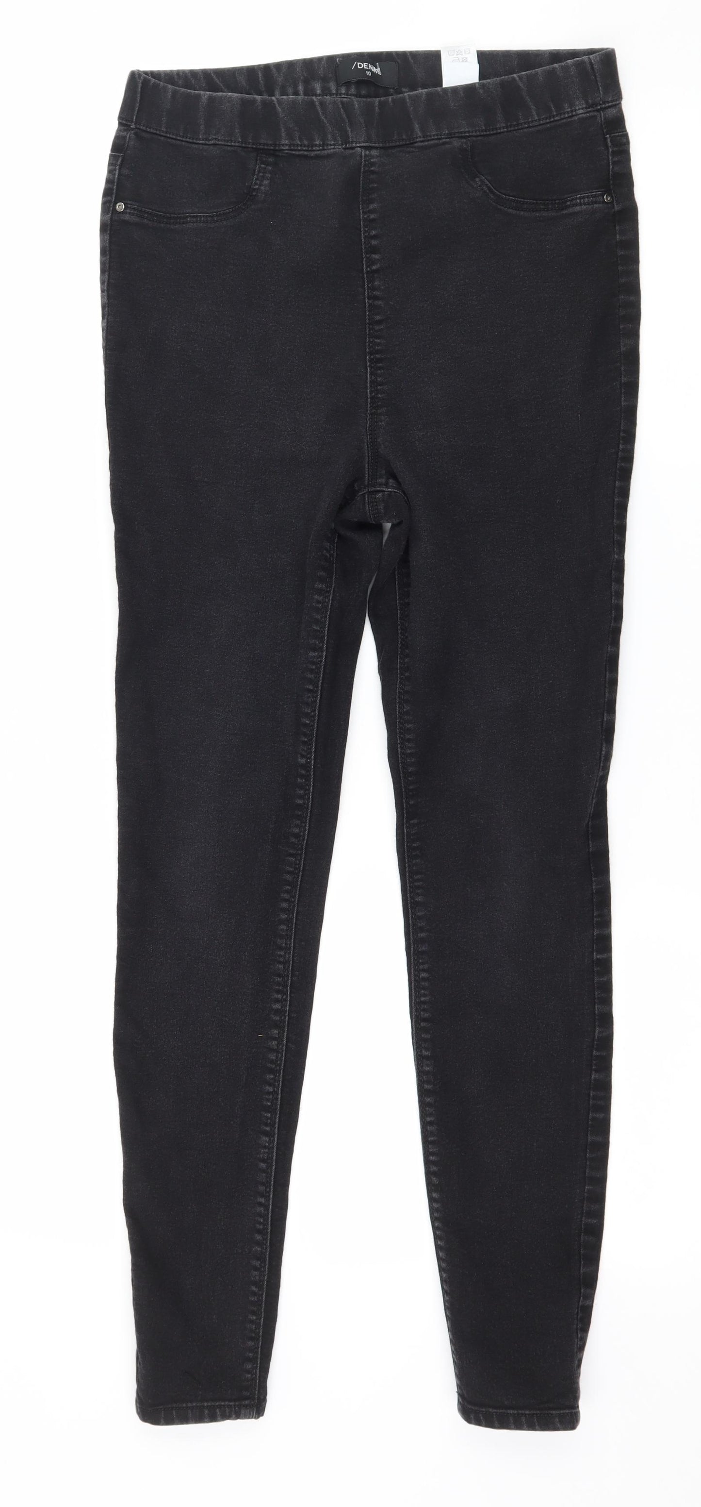Matalan Womens Black  Denim Jegging Jeans Size 10 L26 in