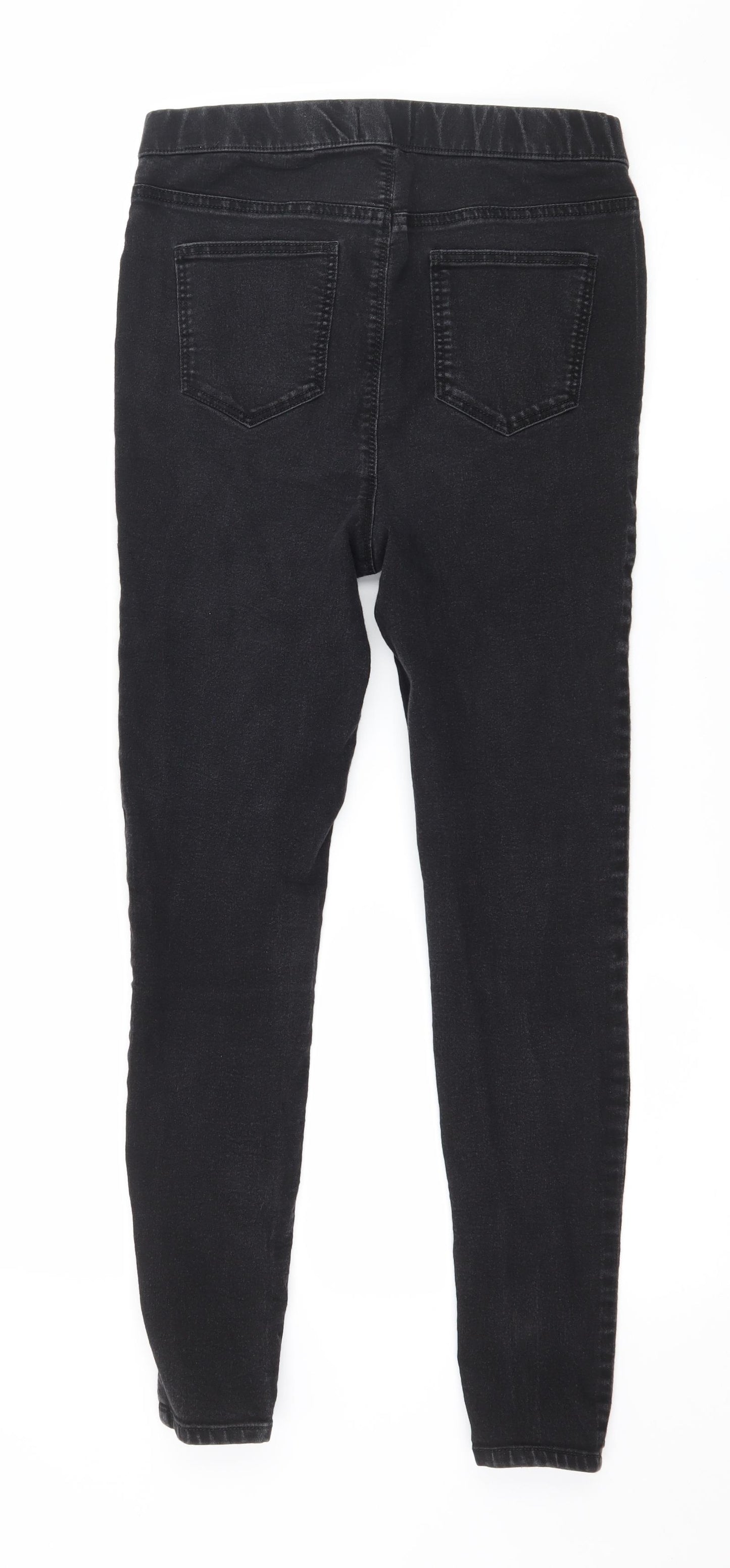 Matalan Womens Black  Denim Jegging Jeans Size 10 L26 in