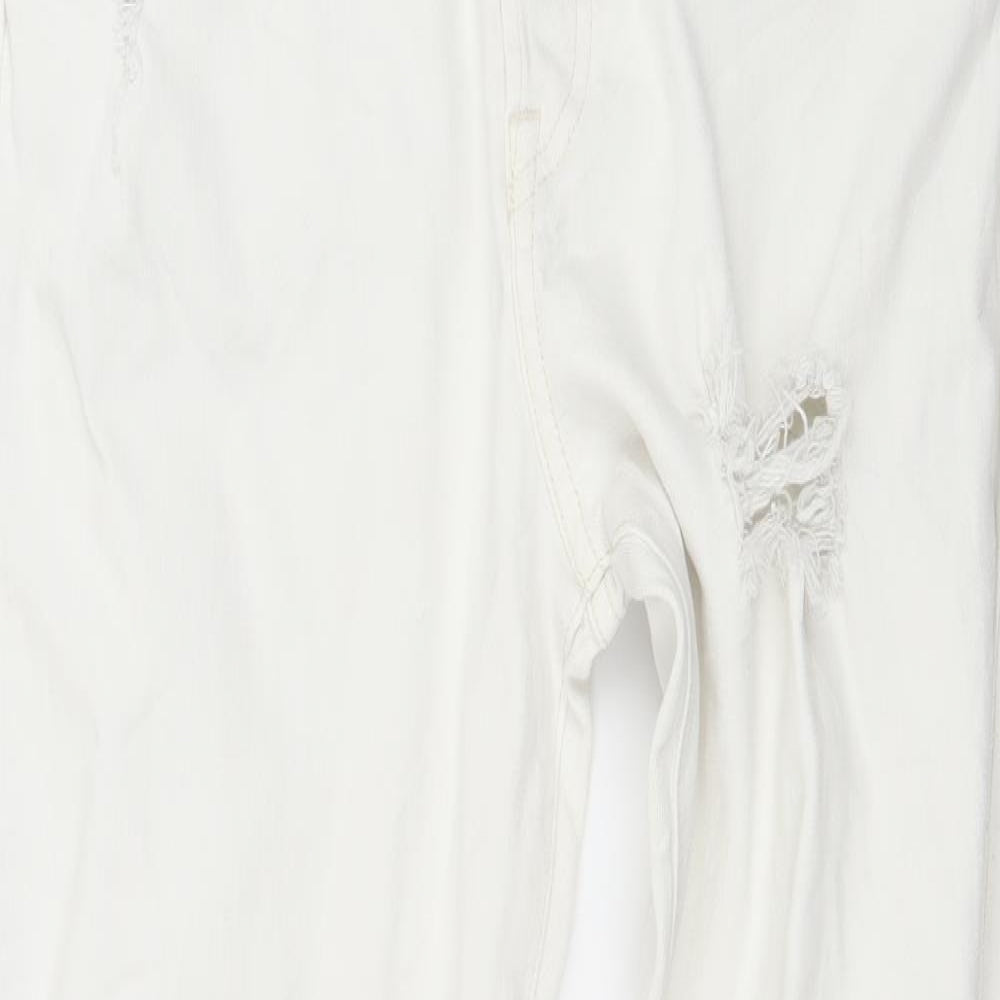 H&M Womens White  Denim Straight Jeans Size 33 in L28 in