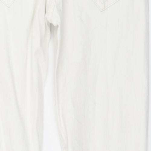 H&M Womens White  Denim Straight Jeans Size 33 in L28 in