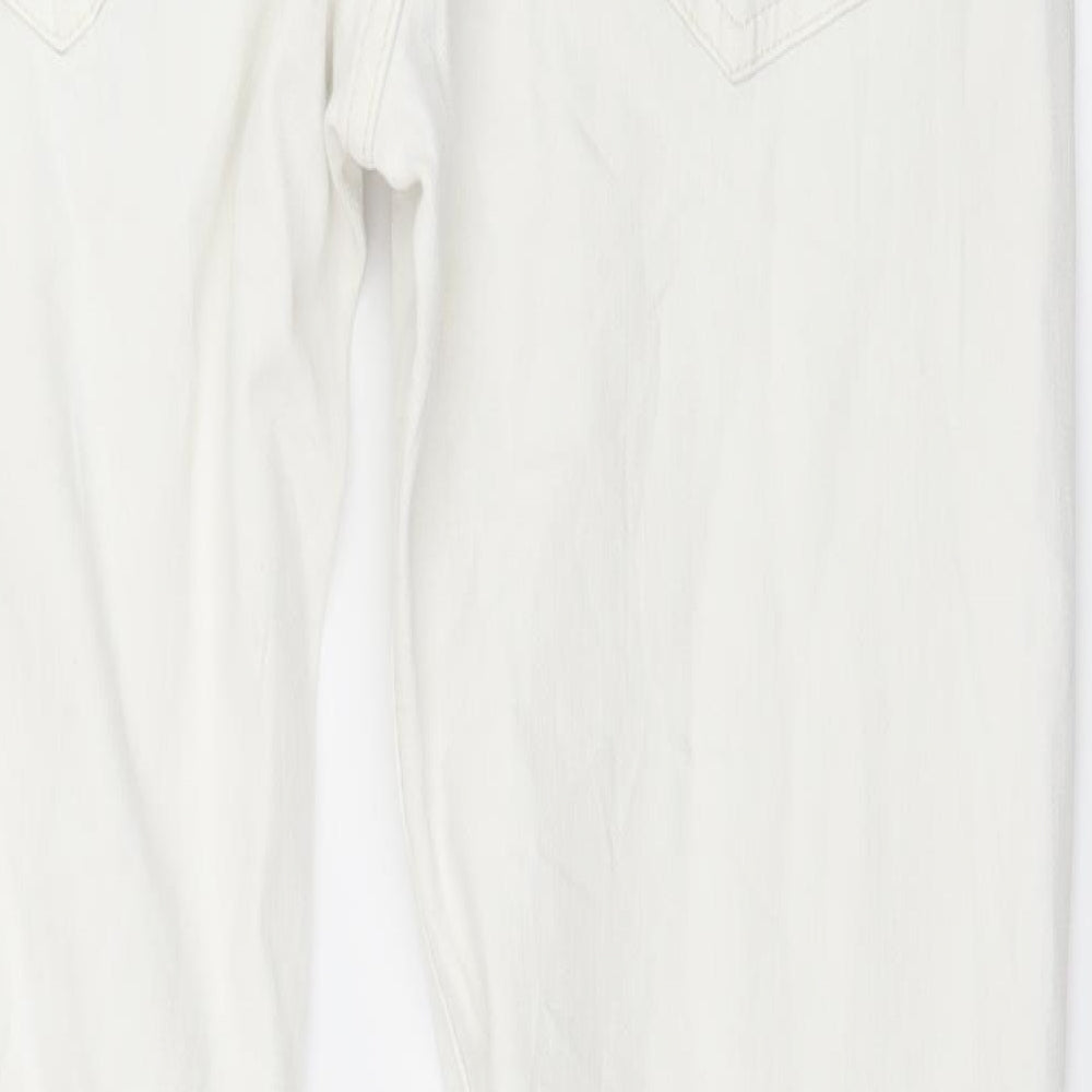 H&M Womens White  Denim Straight Jeans Size 33 in L28 in