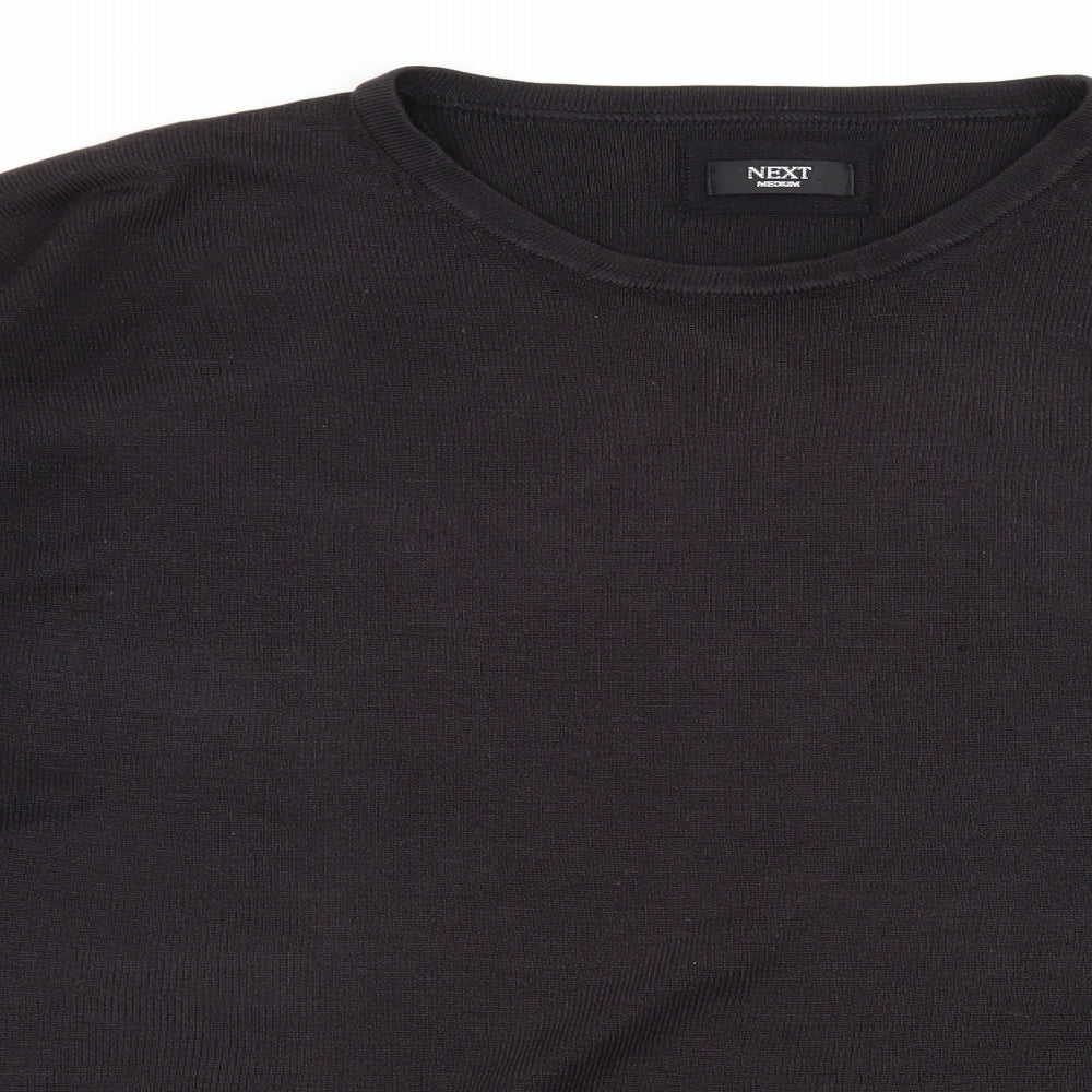 NEXT Womens Black  Knit Basic T-Shirt Size M