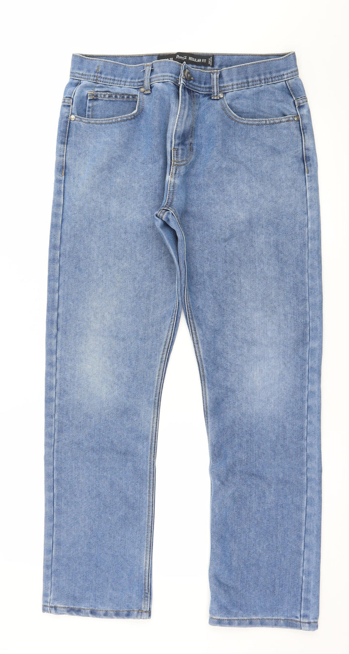 Denim & Co. Womens Blue Denim Straight Jeans Size 32 in L30 in
