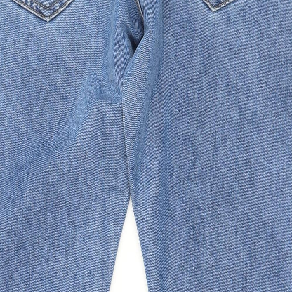 Denim & Co. Womens Blue  Denim Straight Jeans Size 32 in L30 in
