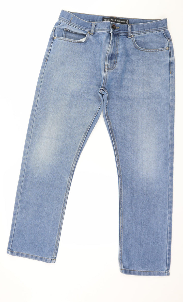 Denim & Co. Womens Blue Denim Straight Jeans Size 32 in L30 in