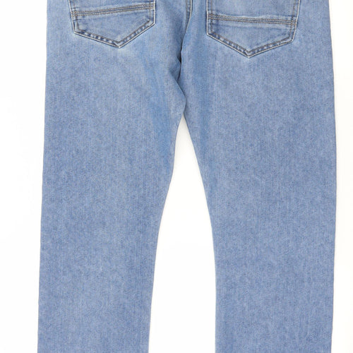 Denim & Co. Womens Blue  Denim Straight Jeans Size 32 in L30 in