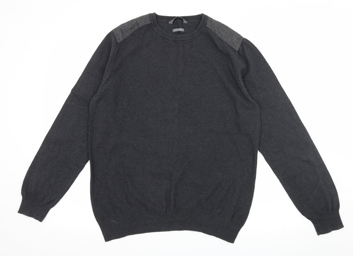 Cedar Wood State Mens Grey  Knit Pullover Jumper Size L