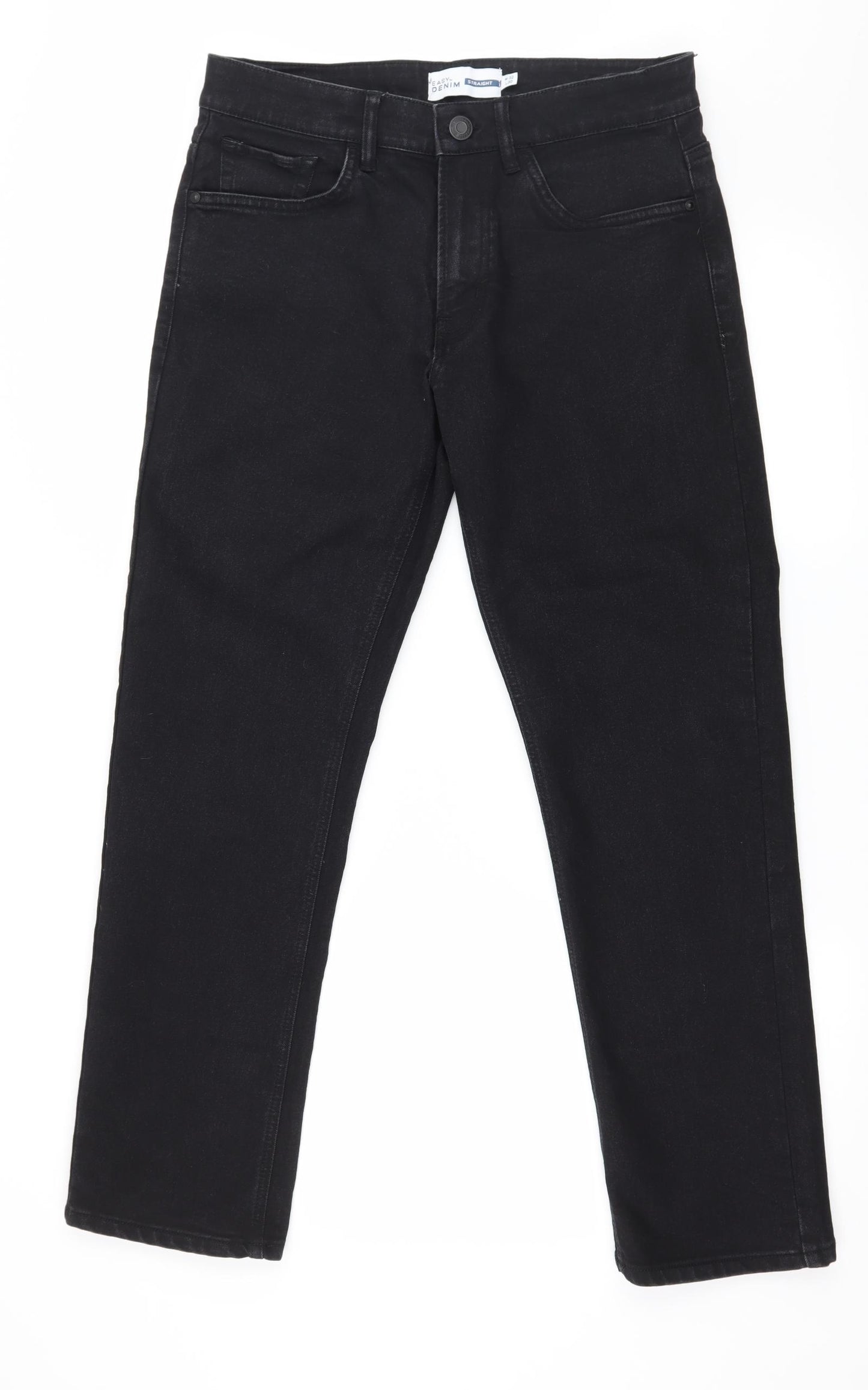 Easy Mens Black  Denim Skinny Jeans Size 32 in L30 in