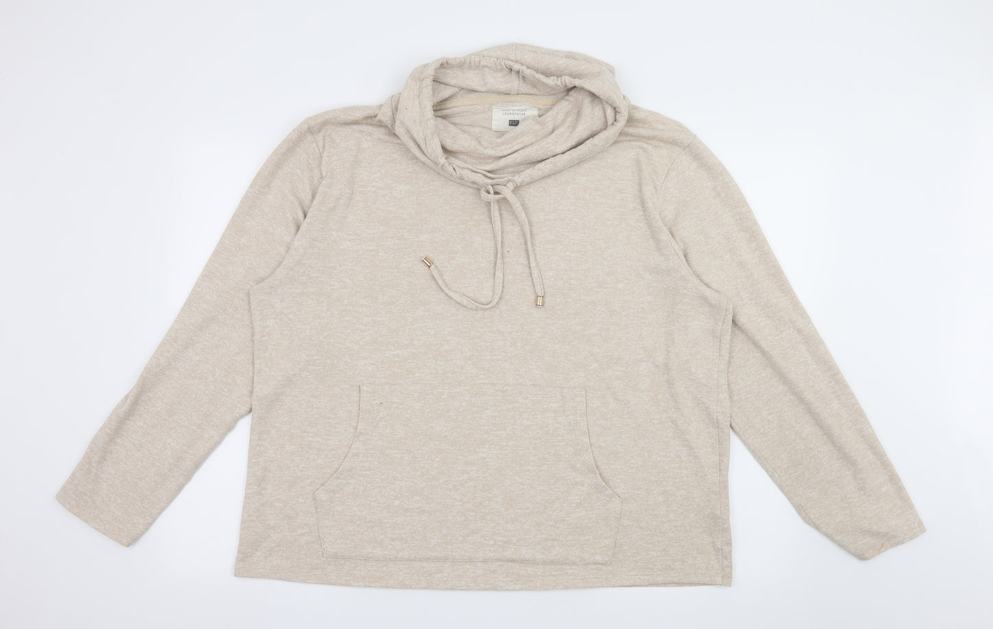 F&F Womens Ivory  Jersey Pullover Sweatshirt Size 16