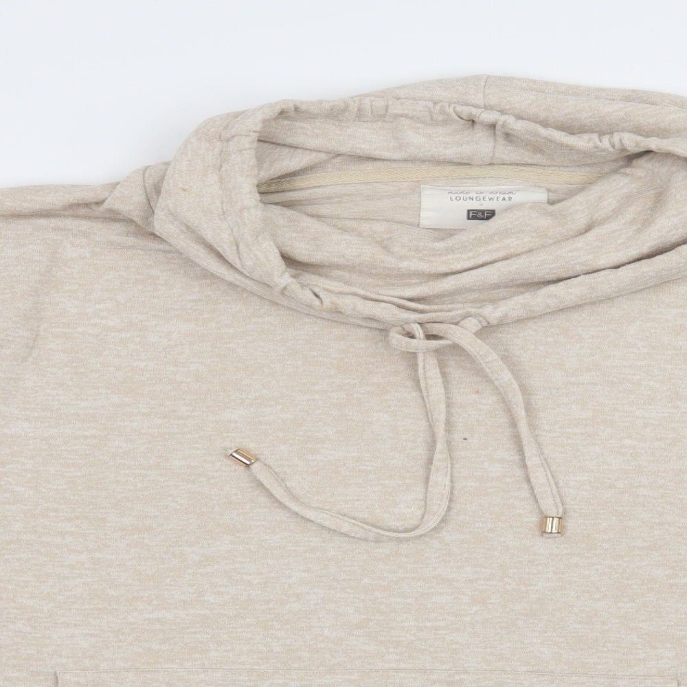 F&F Womens Ivory  Jersey Pullover Sweatshirt Size 16