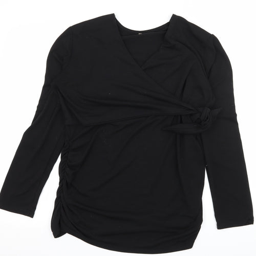 Preworn Womens Black  Jersey Basic T-Shirt Size L