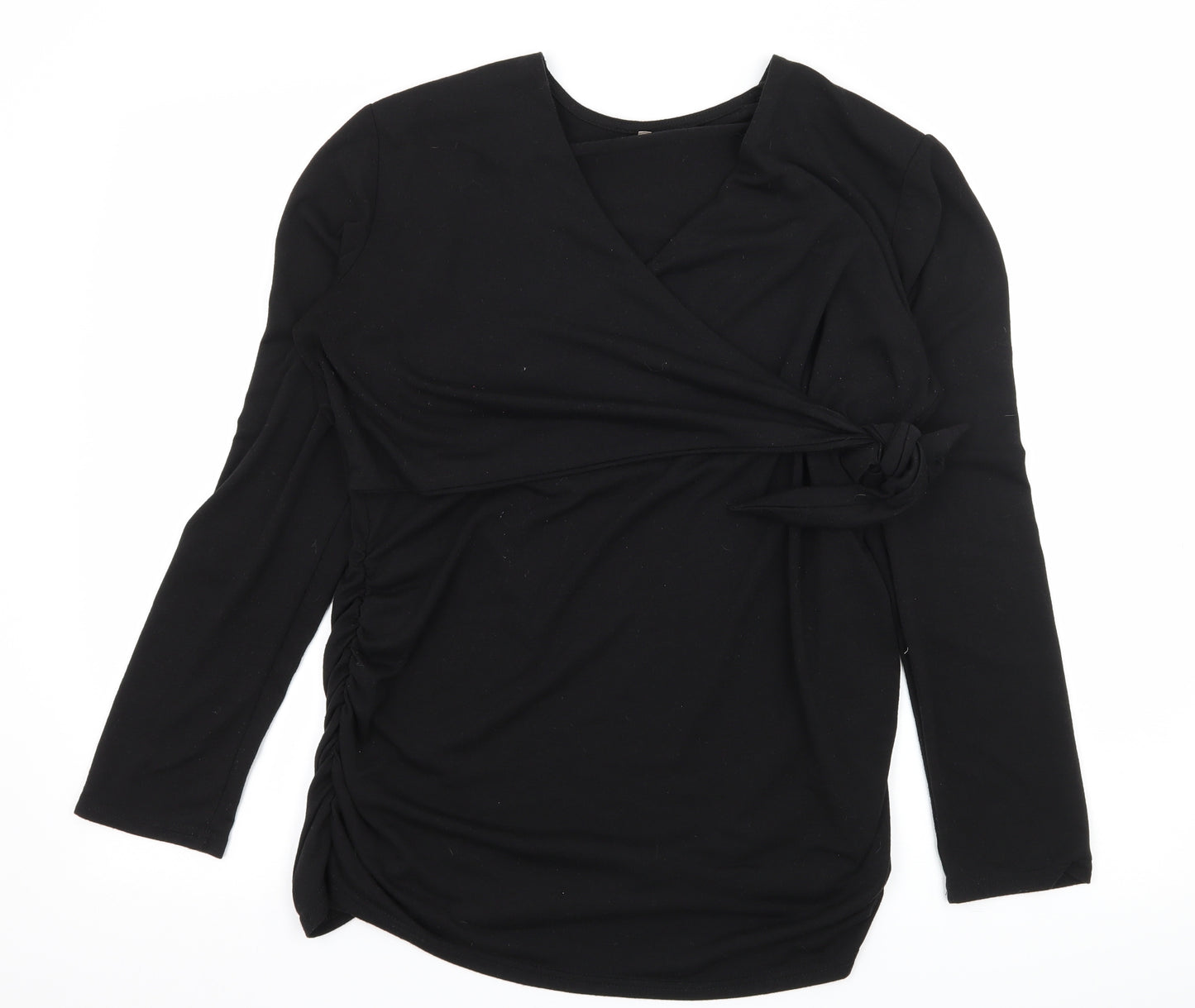 Preworn Womens Black  Jersey Basic T-Shirt Size L