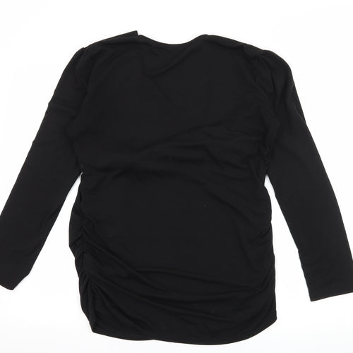 Preworn Womens Black  Jersey Basic T-Shirt Size L