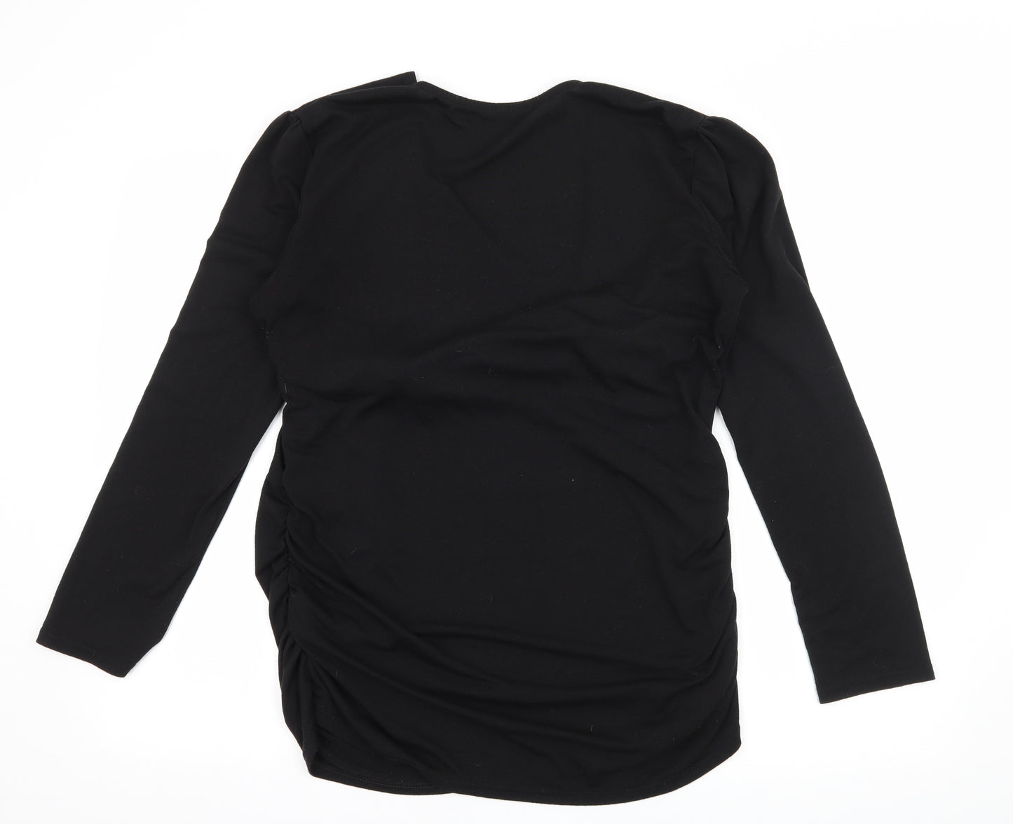 Preworn Womens Black  Jersey Basic T-Shirt Size L