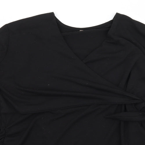 Preworn Womens Black  Jersey Basic T-Shirt Size L