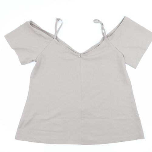 Boohoo Womens Grey   Basic Blouse Size 14