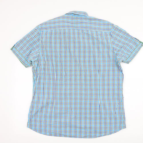 Burton Mens Blue Check   Button-Up Size L