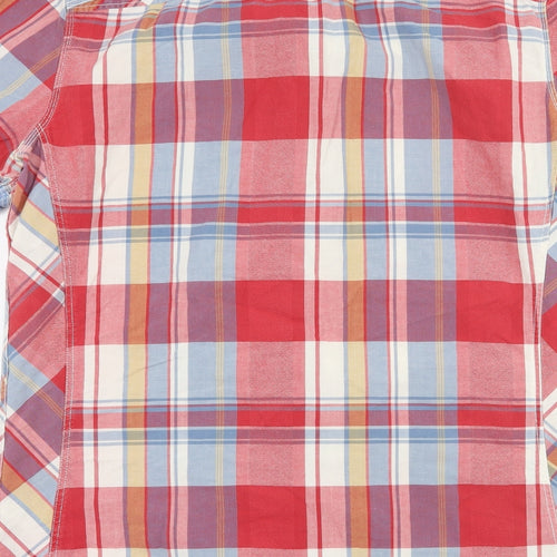 NEXT Mens Red Plaid   Button-Up Size L