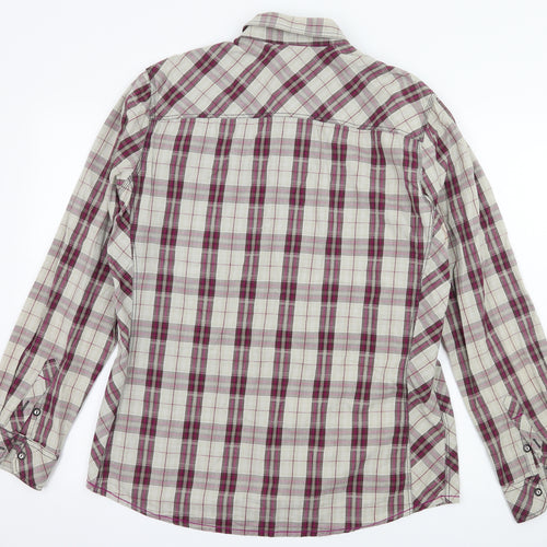 NEXT Mens Grey Check   Button-Up Size L