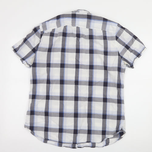 Wolsey Mens White Check   Button-Up Size L