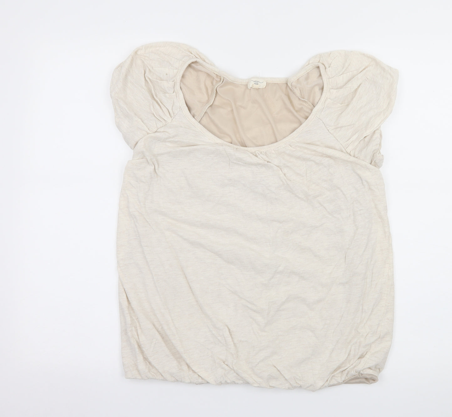 New Look Womens Ivory   Basic T-Shirt Size 14