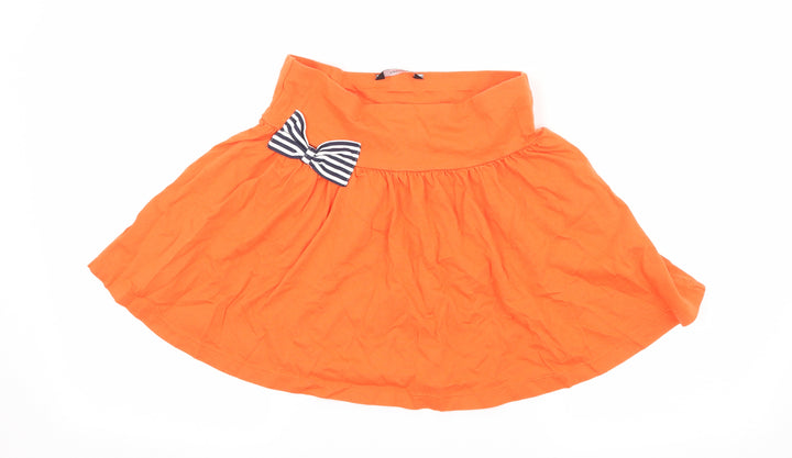 George Girls Orange  Jersey Flare Skirt Size 12-13 Years