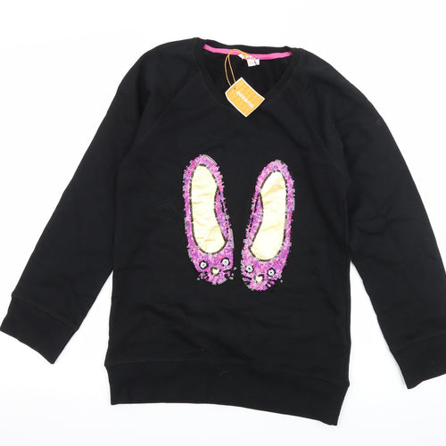 Blue Zoo Girls Black  Jersey Pullover Sweatshirt Size 13-14 Years  - Shoes